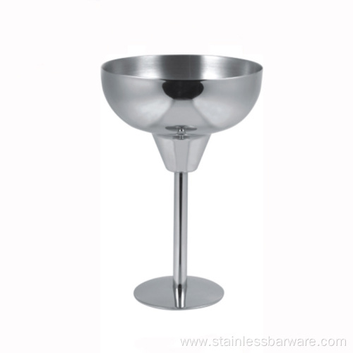 stainless steel goblet wide mouth long stem 10oz